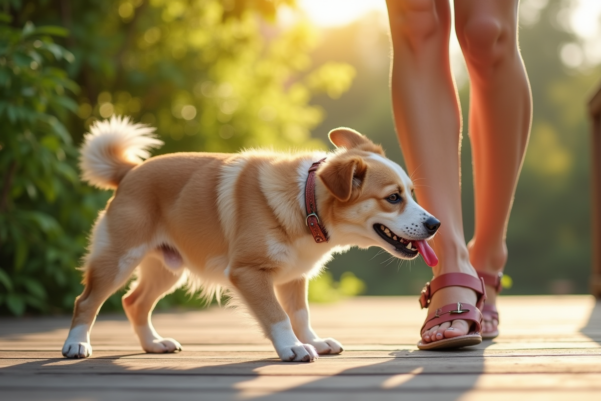 chien pieds